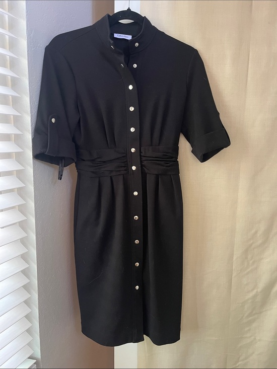 Calvin Klein Dresses & Skirts - Calvin Klein Black Button-Front Midi Dress